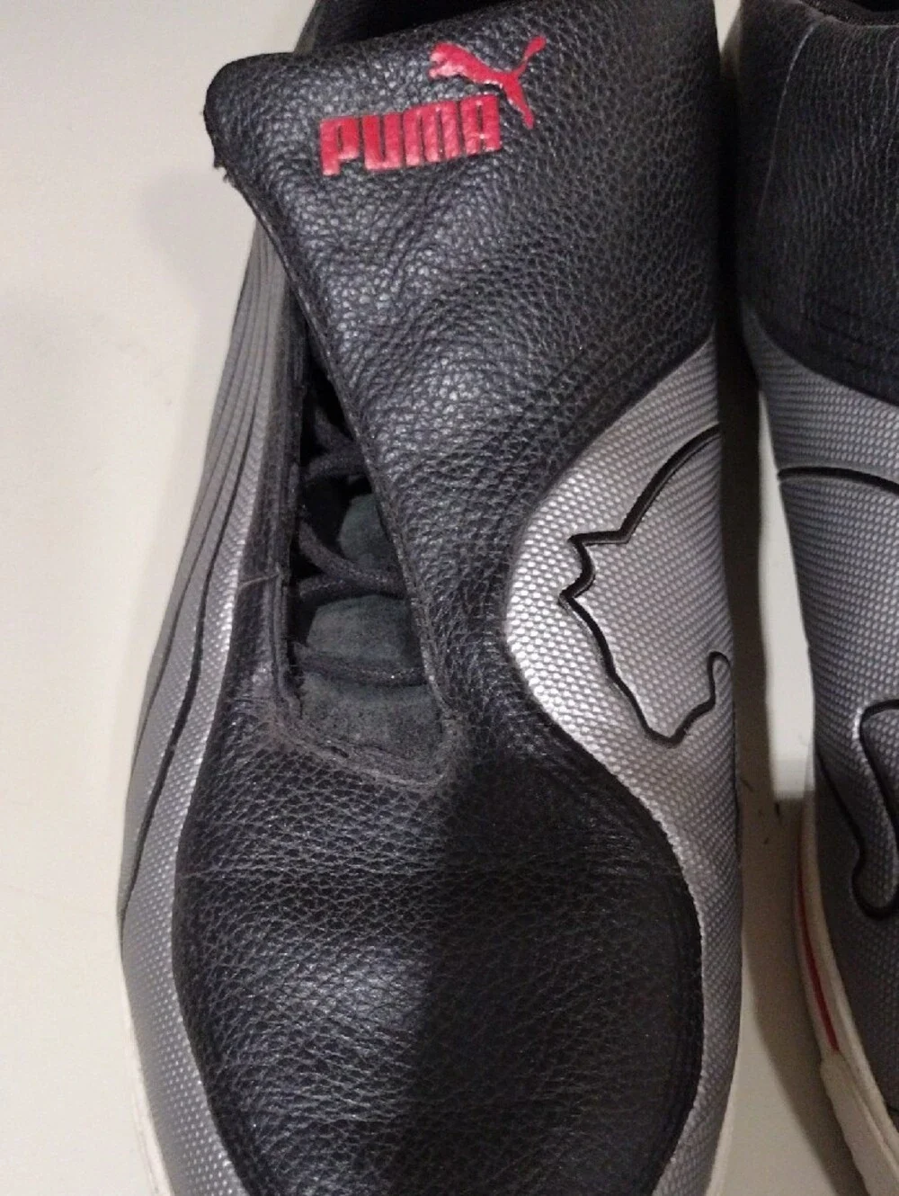 Men's Puma Redon Move Black, Silver & Red Slip-On Sneakers